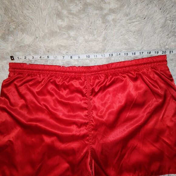 Vintage Nike Red Colorblock Satin Athletic Shorts - Picture 2 of 10